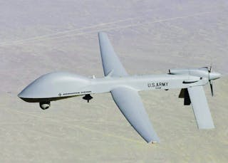 General Atomics&rsquo; MQ-1C Gray Eagle drone received an EW upgrade via Lockheed Martin&rsquo;s Air Large pod.