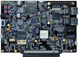 The Microchip PolarFire SoC Icicle kit is a low-cost development platform that enables evaluation of the five-core Linux capable RISC-V microprocessor subsystem, real-time execution, low-power capabilities, and peripherals of the PolarFire SoC FPGA. The Microchip PolarFire SoC Icicle kit is a low-cost development platform that enables evaluation of the five-core Linux capable RISC-V microprocessor subsystem, real-time execution, low-power capabilities, and peripherals of the PolarFire SoC FPGA.