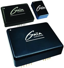The MGDD ultra-wide input DC-DC converters from Gaia Converter operate from 6 to 80 Watts and offer dual-isolated outputs ranging from 3.3 to 48 volts DC. They come in two grades for military and high-end industrial applications.