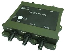 The MILTECH404 power and data management system (ISPDS) from MilPower Source is a networking product that combines networking and power management capabilities together. The MILTECH404 power and data management system (ISPDS) from MilPower Source is a networking product that combines networking and power management capabilities together.