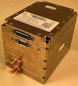 The Curtiss-Wright Defense Solutions TTS-9800-2 series multimode transmitter uses 5G technology while providing high RF power efficiency. The Curtiss-Wright Defense Solutions TTS-9800-2 series multimode transmitter uses 5G technology while providing high RF power efficiency.