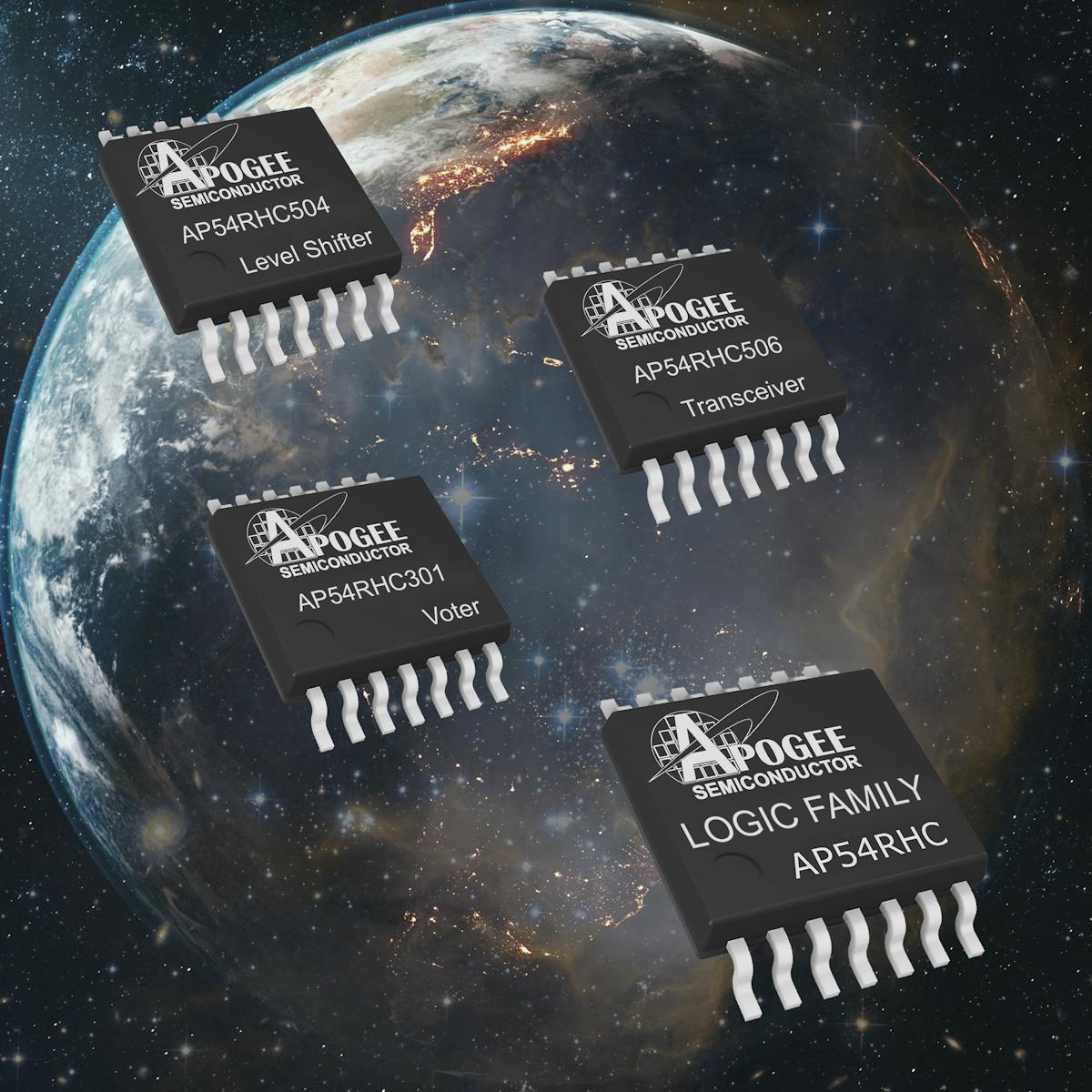Apogee Semiconductor offers radiation-hardened integrated circuits in several plastic-packaged flows to meet a variety of space mission profiles.