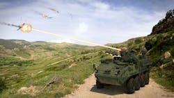 Army leaders would like to install a high-energy laser weapon on the Stryker eight-wheeled armored combat vehicle as part of the Initial Maneuver Short Range Air Defense (IM-SHORAD) program.