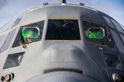An Air Force loadmaster performs preflight checks in the cockpit of an HC-130J aircraft. Multi-core processors in cockpit avionics are difficult to certify because they were not designed with that task in mind. An Air Force loadmaster performs preflight checks in the cockpit of an HC-130J aircraft. Multi-core processors in cockpit avionics are difficult to certify because they were not designed with that task in mind.