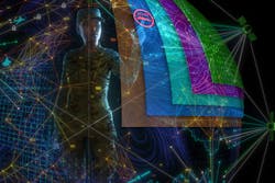 This artist’s concept illustrates Raytheon’s increased use of artificial intelligence for military use. Raytheon photo This artist’s concept illustrates Raytheon’s increased use of artificial intelligence for military use. Raytheon photo