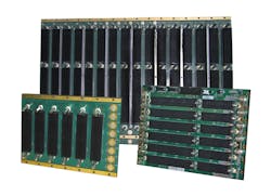 The Atrenne Gen-3 OpenVPX backplanes are for 40 Gigabit systems, and are designed to the demanding signal integrity requirements in air-cooled or conduction-cooled development chassis. The Atrenne Gen-3 OpenVPX backplanes are for 40 Gigabit systems, and are designed to the demanding signal integrity requirements in air-cooled or conduction-cooled development chassis.