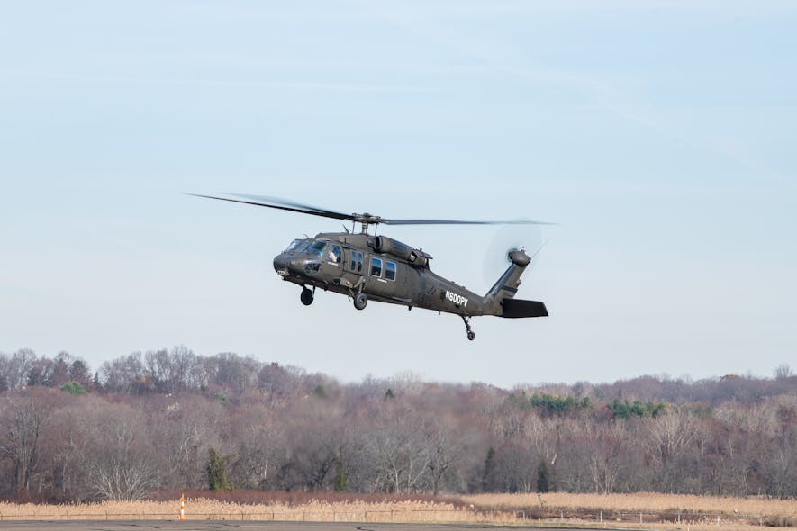 The modified Black Hawk helicopter S-70 Optionally Piloted Vehicle (OPV) Black Hawk has full-authority, fly-by-wire flight controls.