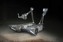 The iRobot PackBot will help researchers determine ways to help unmanned ground vehicles adapt to unforeseen conditions and events.