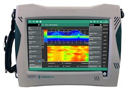 Anritsu&rsquo;s Field Master Pro MS2090A real-time spectrum analyzer (RTSA) measures complex spectrums, like the 2.4 GHz ISM band that splits bandwidth between Wi-Fi and Bluetooth signals.