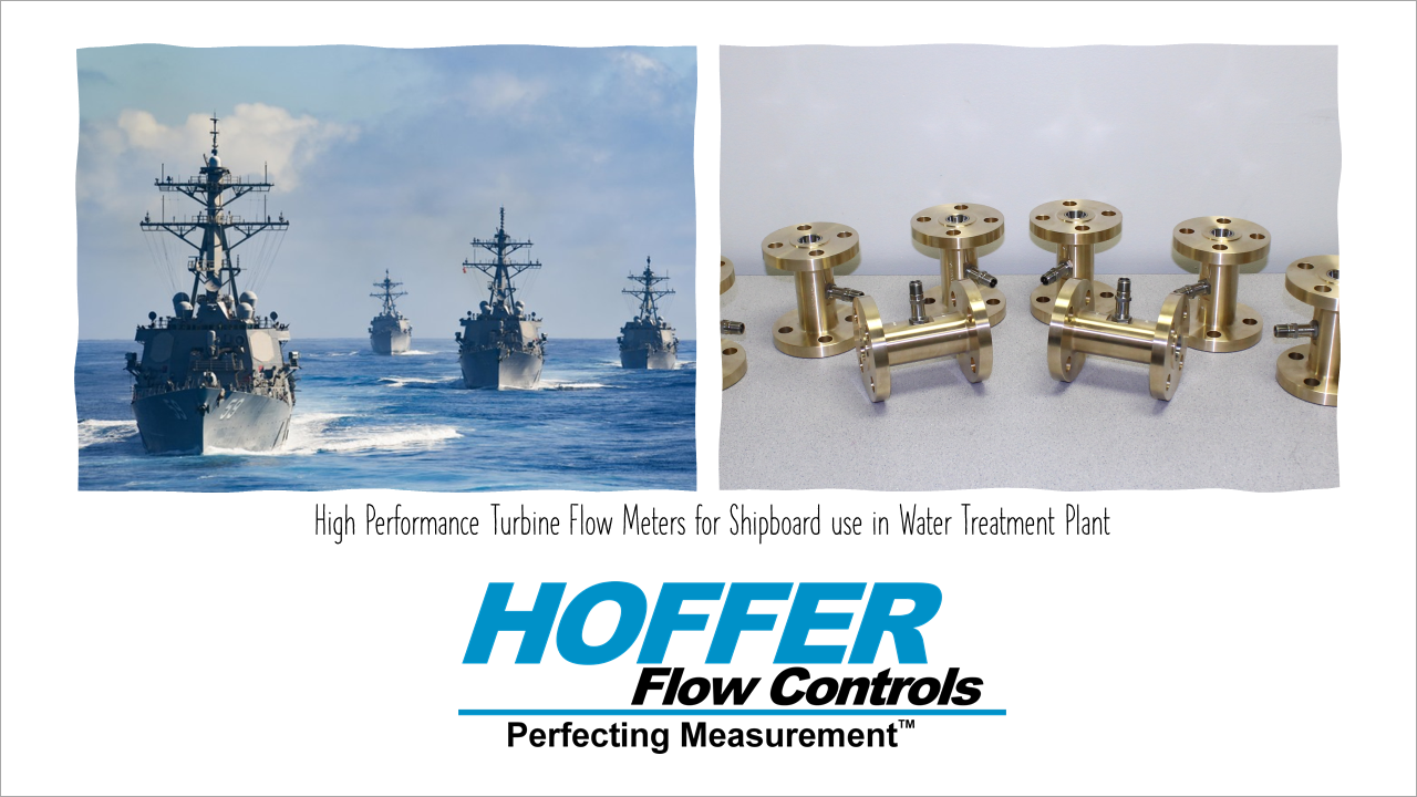 High Performance Turbine Flow Meters For Shipboard Use In Water Treatment Plant