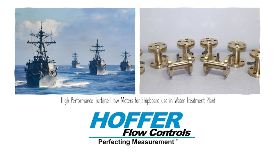 High Performance Turbine Flow Meters For Shipboard Use In Water Treatment Plant