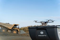 Percepto Drone In A Box In A Mining Site