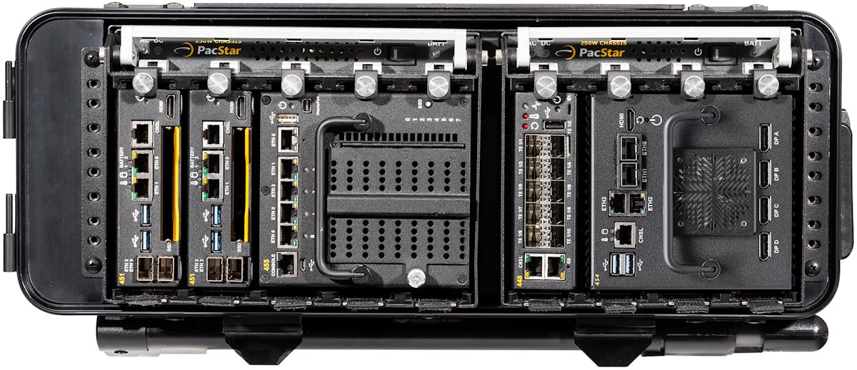 The new PacStar MDC-NR enhanced configuration of Curtiss-Wright&rsquo;s PacStar Modular Data Center (MDC).