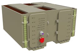 Curtiss-Wright’s new 8-Slot CMOSS/SOSA aligned enclosure provides a configurable rugged platform for Ground Mobile and GCV environments. The powered chassis features 8 3U OpenVPX slots, all aligned with the SOSA Technical Standard 1.0. Curtiss-Wright’s new 8-Slot CMOSS/SOSA aligned enclosure provides a configurable rugged platform for Ground Mobile and GCV environments. The powered chassis features 8 3U OpenVPX slots, all aligned with the SOSA Technical Standard 1.0.