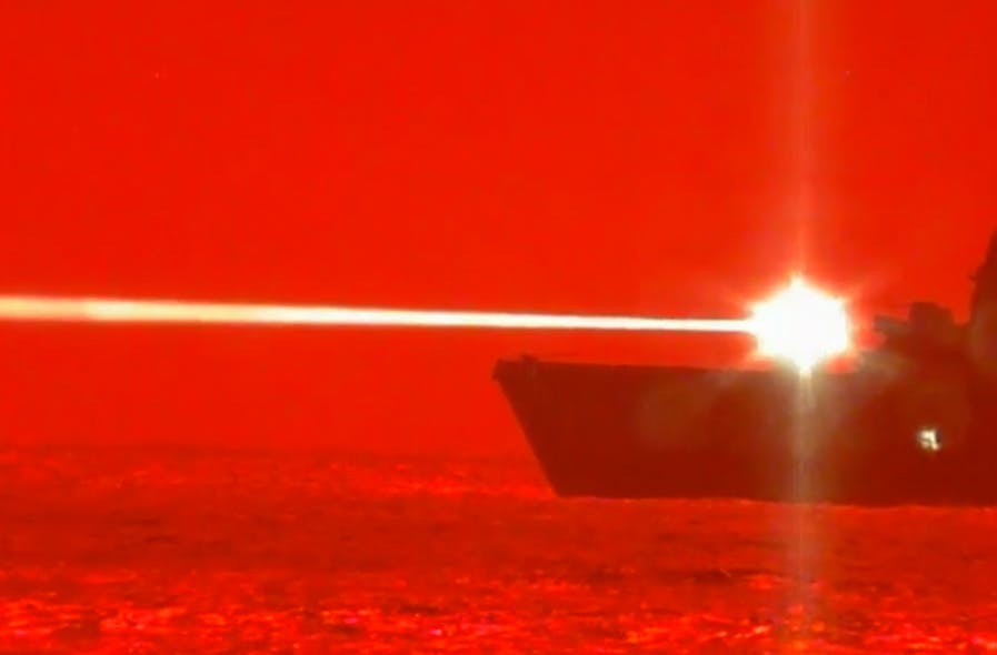 The U.S. Navy demonstrated how a solid-state high-power laser weapon could shoot down unmanned aircraft during testing near Pearl Harbor, Hawaii, last year.