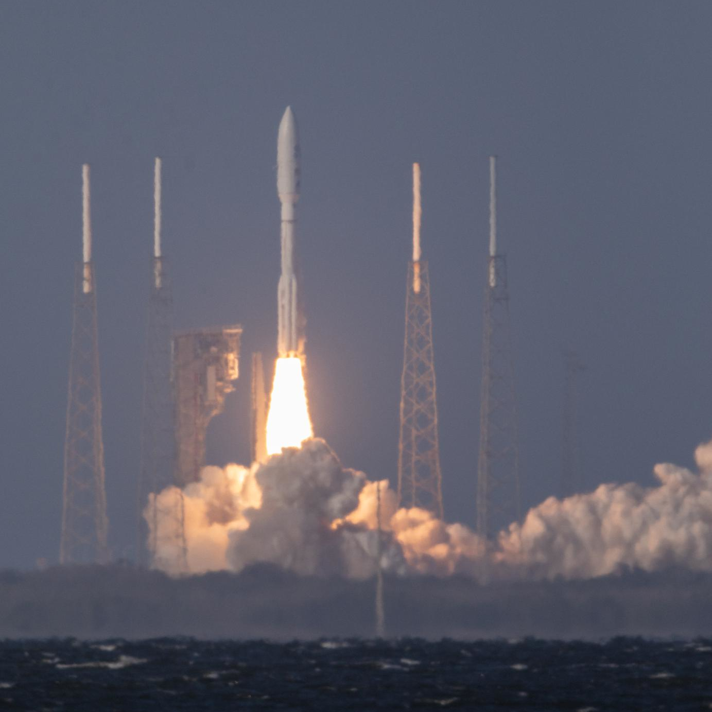 A United Launch Alliance Atlas V 541 rocket, carrying the National Oceanic and Atmospheric Administration&rsquo;s (NOAA) Geostationary Operational Environmental Satellite-T (GOES-T), lifts off from Space Launch Complex 41 at Cape Canaveral Space Force Station in Florida on March 1, 2022.