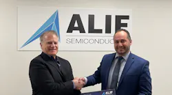 Reza Kazerounian from Alif Semiconductor (left) and and Omar Qaise of OQ Technology.