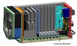 Hold-up modules store energy that can discharged in a fraction of a second to keep critical electronic systems running in case of a power disruption.