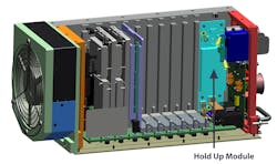 Hold-up modules store energy that can discharged in a fraction of a second to keep critical electronic systems running in case of a power disruption. Hold-up modules store energy that can discharged in a fraction of a second to keep critical electronic systems running in case of a power disruption.