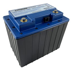 The URB12400-U1-SMB lithium-iron-phosphate smart battery from Ultralife Corp. is for transportable and stationary equipment, and uses Ultralifes SMART CIRCUIT battery management electronics that provides runtime information, balancing, and protection for safety and performance.