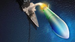 Artist&rsquo;s rendering of the Glide Phase Interceptor, a Raytheon project for a counter-hypersonic missile. Raytheon photo