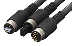 The General Micro Systems LightBolt cables plug into the connectors on the X9 Host and X9 AI chassis. The middle of each of these connectors is a standard COTS connector. The General Micro Systems LightBolt cables plug into the connectors on the X9 Host and X9 AI chassis. The middle of each of these connectors is a standard COTS connector.