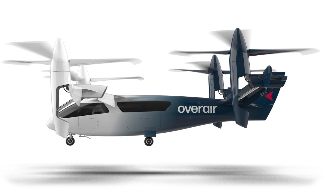 Overair's Butterfly prototype with Toray T1100/3960 carbon fiber/epoxy prepreg. The prepreg provides high stiffness and strength for its airframe and propulsion units.