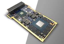 The Curtiss-Wright VPX3-4936 3U OpenVPX GPGPU processor module for artificial intelligence and machine learning is aligned with the CMOSS and SOSA technical standards.