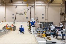 NASA's Volatiles Investigating Polar Exploration Rover, or VIPER, conducts mobility testing at NASA Glenn's Simulated Lunar Operation Laboratory (SLOPE). Credit: Bridget Caswell/Alcyon Technical Services, LLC. NASA's Volatiles Investigating Polar Exploration Rover, or VIPER, conducts mobility testing at NASA Glenn's Simulated Lunar Operation Laboratory (SLOPE). Credit: Bridget Caswell/Alcyon Technical Services, LLC.