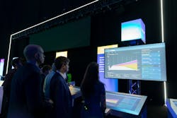 Members of the new Cascade User Community attend a demo of the data modeling tool. Boeing publicly launched Cascade today in support of aviation&rsquo;s net zero goal. Photo credit: Boeing.