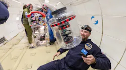 In a project led by Purdue University and supported by NASA TechFlights, researchers test various health care-related technologies in microgravity on a parabolic flight on November 16, 2022, to aid surgery in the uniquely challenging environment of space. Credits: Zero Gravity Corporation / Steve Boxall