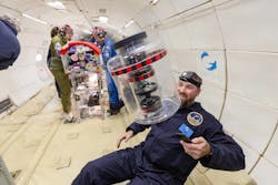 In a project led by Purdue University and supported by NASA TechFlights, researchers test various health care-related technologies in microgravity on a parabolic flight on November 16, 2022, to aid surgery in the uniquely challenging environment of space. Credits: Zero Gravity Corporation / Steve Boxall In a project led by Purdue University and supported by NASA TechFlights, researchers test various health care-related technologies in microgravity on a parabolic flight on November 16, 2022, to aid surgery in the uniquely challenging environment of space. Credits: Zero Gravity Corporation / Steve Boxall