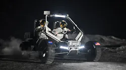 Artist's concept of NASA's next-generation Lunar Terrain Vehicle on the surface of the Moon. NASA image.