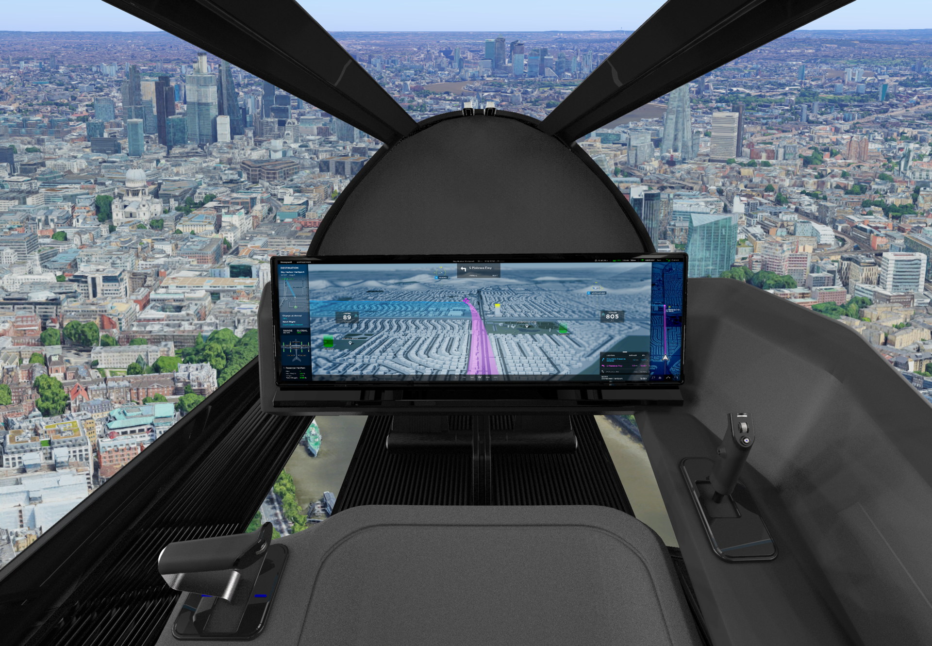 Honeywell Cockpit Screens Front View