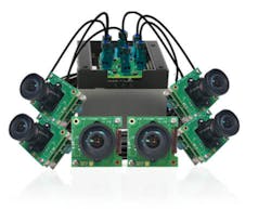 This photo from e-con systems that shows six 8-megapixel 4K cameras streaming data to an NVIDIA Jetson Orin general-purpose graphics unit microprocessor. It is the same one used in the General Micro Systems rugged X9-AI small-form-factor-system. This photo from e-con systems that shows six 8-megapixel 4K cameras streaming data to an NVIDIA Jetson Orin general-purpose graphics unit microprocessor. It is the same one used in the General Micro Systems rugged X9-AI small-form-factor-system.