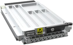 The DRF3182 3U VPX direct RF board from Mercury Systems is powered by the Intel Stratix 10 AX SoC FPGA, and is for electronic warfare, radar and ELINT applications. The DRF3182 3U VPX direct RF board from Mercury Systems is powered by the Intel Stratix 10 AX SoC FPGA, and is for electronic warfare, radar and ELINT applications.