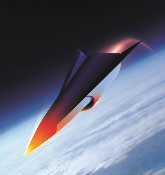 An artist's interpretation of a hypersonic vehicle. GE Aerospace image.