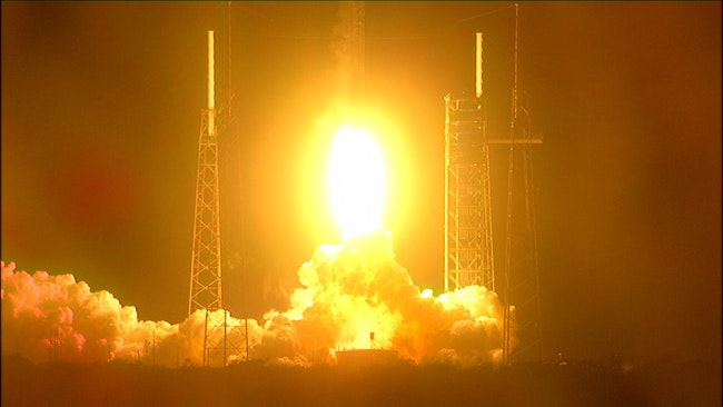 NASA’s Plankton, Aerosol, Climate, ocean Ecosystem (PACE) satellite launched aboard a SpaceX Falcon 9 rocket at 1:33 a.m. EST, Feb. 8, 2024, from Space Launch Complex 40 at Cape Canaveral Space Force Station in Florida. From its orbit hundreds of miles above Earth, PACE will study microscopic life in the oceans and microscopic particles in the atmosphere to investigate key mysteries of our planet’s interconnected systems. NASA photo.