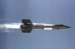 The U.S. Air Force-NASA North American X-15 rocket-powered experimental aircraft first broke the Mach-5 hypersonic barrier nearly 63 years ago on 23 June 1961. The U.S. Air Force-NASA North American X-15 rocket-powered experimental aircraft first broke the Mach-5 hypersonic barrier nearly 63 years ago on 23 June 1961.