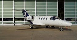 This is the Cessna CitationJet CJ1+ Atlas Air Service AG will be using to secure the first European STC for the Gogo Galileo HDX terminal.