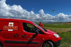 The U.K.&apos;s Royal Mail rolled out a program to deliver mail via drones on some of Scotland&apos;s most remote islands. Royal Mail photo.