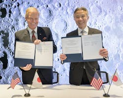 NASA Administrator Bill Nelson, left, and Japan’s Minister of Education, Culture, Sports, Science and Technology Masahito Moriyama, hold signed copies of an historic agreement between the United States and Japan to advance sustainable human exploration of the Moon, Tuesday, 9 April 2024, at the NASA Headquarters Mary W. Jackson Building in Washington. Under the agreement, Japan will design, develop, and operate a pressurized rover for crewed and uncrewed exploration on the Moon. NASA will provide the launch and delivery of the rover to the Moon as well as two Japanese astronaut missions to the lunar surface. Photo Credit: (NASA/Bill Ingalls) NASA Administrator Bill Nelson, left, and Japan’s Minister of Education, Culture, Sports, Science and Technology Masahito Moriyama, hold signed copies of an historic agreement between the United States and Japan to advance sustainable human exploration of the Moon, Tuesday, 9 April 2024, at the NASA Headquarters Mary W. Jackson Building in Washington. Under the agreement, Japan will design, develop, and operate a pressurized rover for crewed and uncrewed exploration on the Moon. NASA will provide the launch and delivery of the rover to the Moon as well as two Japanese astronaut missions to the lunar surface. Photo Credit: (NASA/Bill Ingalls)