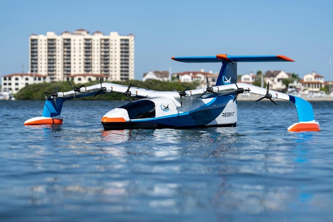 Regent's technical demonstrator on the water in Tampa in 2022. Regent photo.