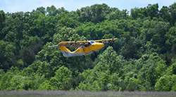 Electra’s eSTOL test aircraft took off in less than 170 ft and landed in under 114 ft ground roll, flying as slowly as 25 kts on takeoff and landing. Electra photo.