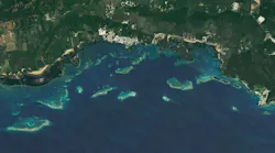 Landsat 8 image of La Parguera Natural Reserve, Puerto Rico. NASA Earth Observatory image by Michala Garrison, using Landsat data from the U.S. Geological Survey. Image by NASA.