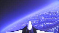 Mk-II Aurora at 50,000 ft, July 2024 from Glentanner Aerodrome, New Zealand. Dawn Aerospace photo. Mk-II Aurora at 50,000 ft, July 2024 from Glentanner Aerodrome, New Zealand. Dawn Aerospace photo.