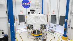 NASA’s VIPER robotic Moon rover is seen here in a clean room at NASA’s Johnson Space Center in Houston. NASA/Helen Arase Vargas photo.