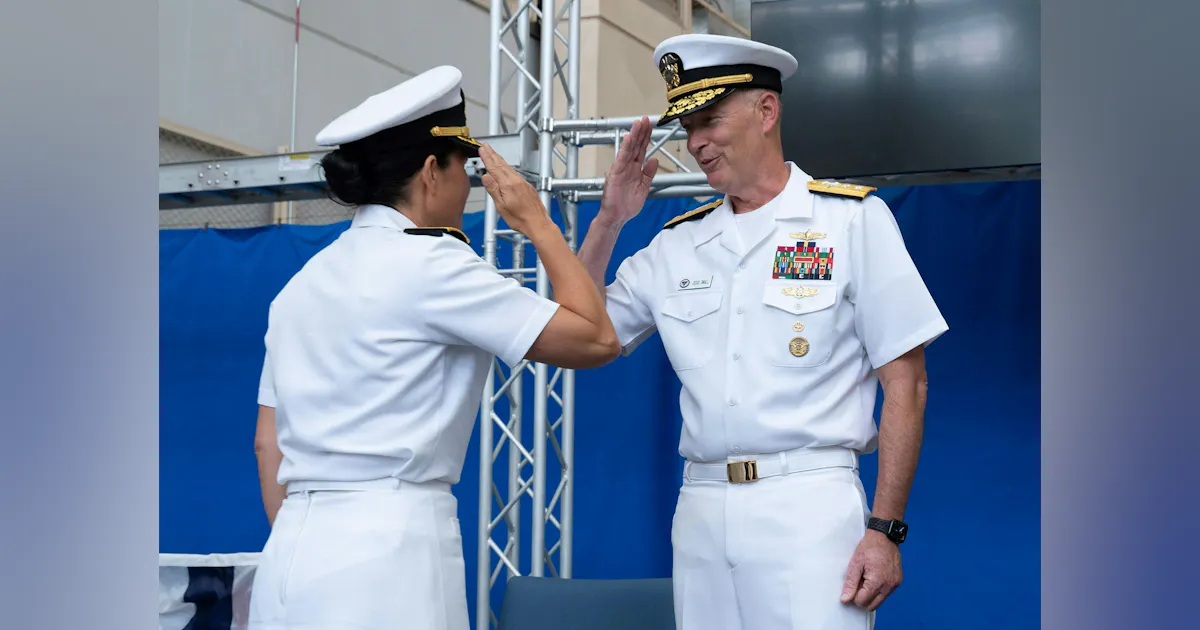 Navwar Base NAVWAR's New Commander: Rear Adm. Okano Takes Charge as Rear Adm. Small ...