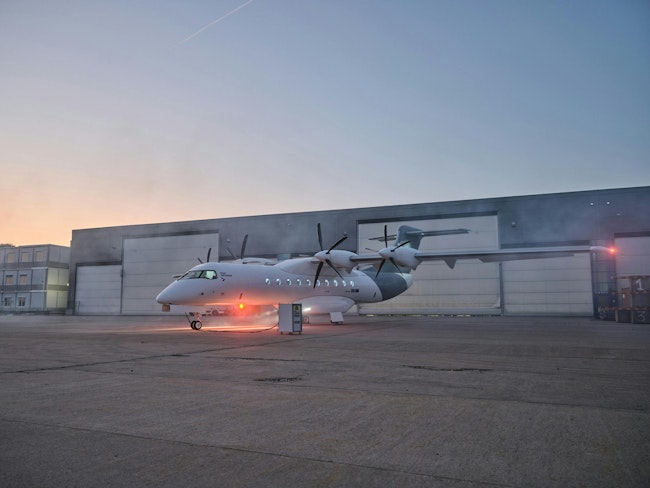 Heart Aerospace’s first full-scale demonstrator airplane named Heart Experimental 1 (Heart X1). It will serve as a platform for testing and development of Heart's ES-30 aircraft and is scheduled to undertake a fully electric first flight in the second quarter of 2025. Heart Aerospace photo.