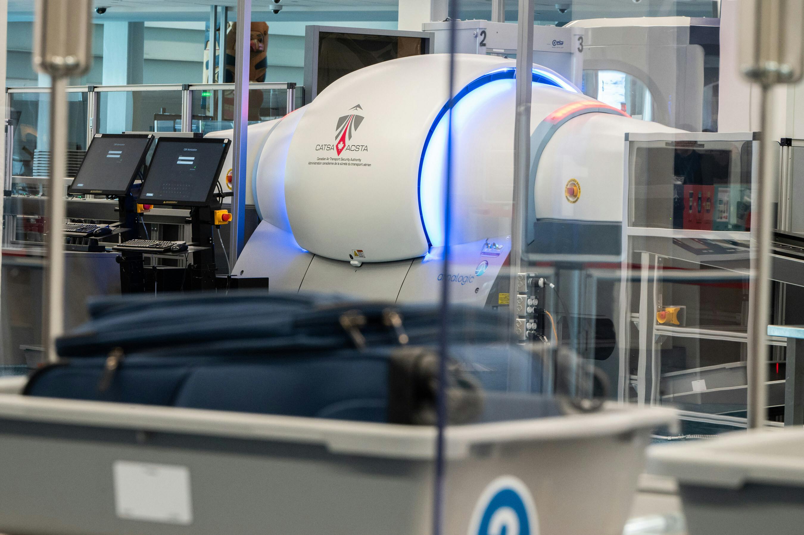 An image of a new CT-Xray machine installed at Vancouver International Airport, ABC checkpoint. CNW Group/Canadian Air Transport Security Authority (CATSA) photo.